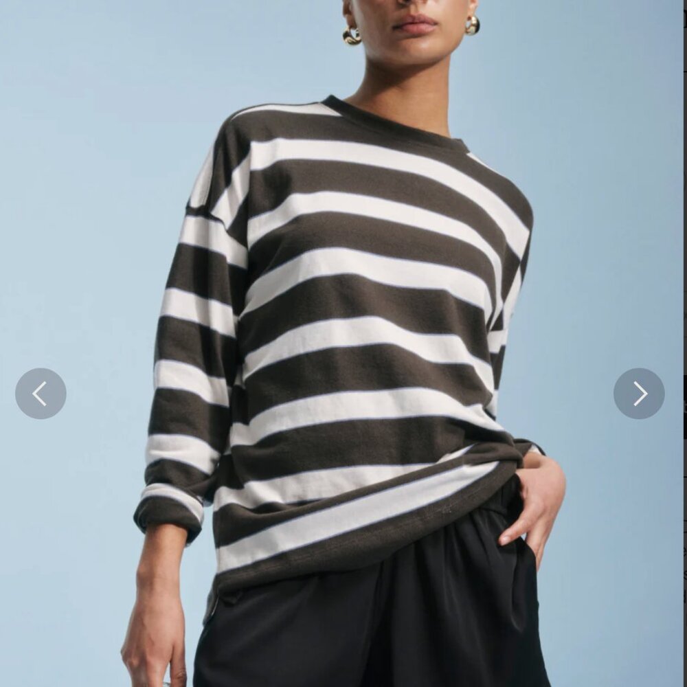 AYR Early Mornings Tee in Deli Stripe/Size M -- SOLD OUT ONLINE!